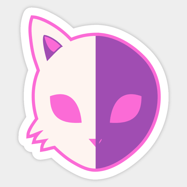 alien cat Sticker by aye_artdg